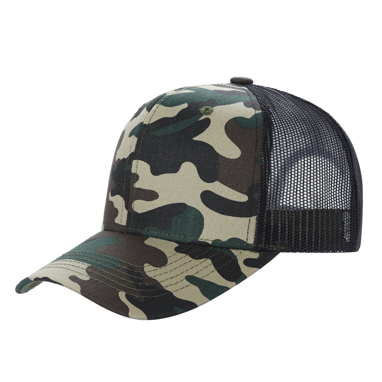 6CTM - 2 Tone 6 Panel Curve Trucker Mesh Hat