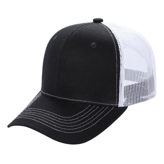 6CTM - 2 Tone 6 Panel Curve Trucker Mesh Hat
