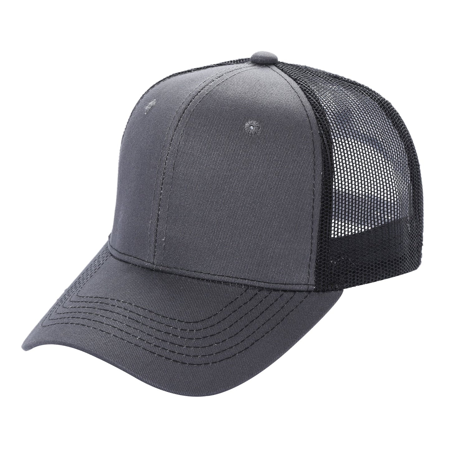 6CTM - 2 Tone 6 Panel Curve Trucker Mesh Hat