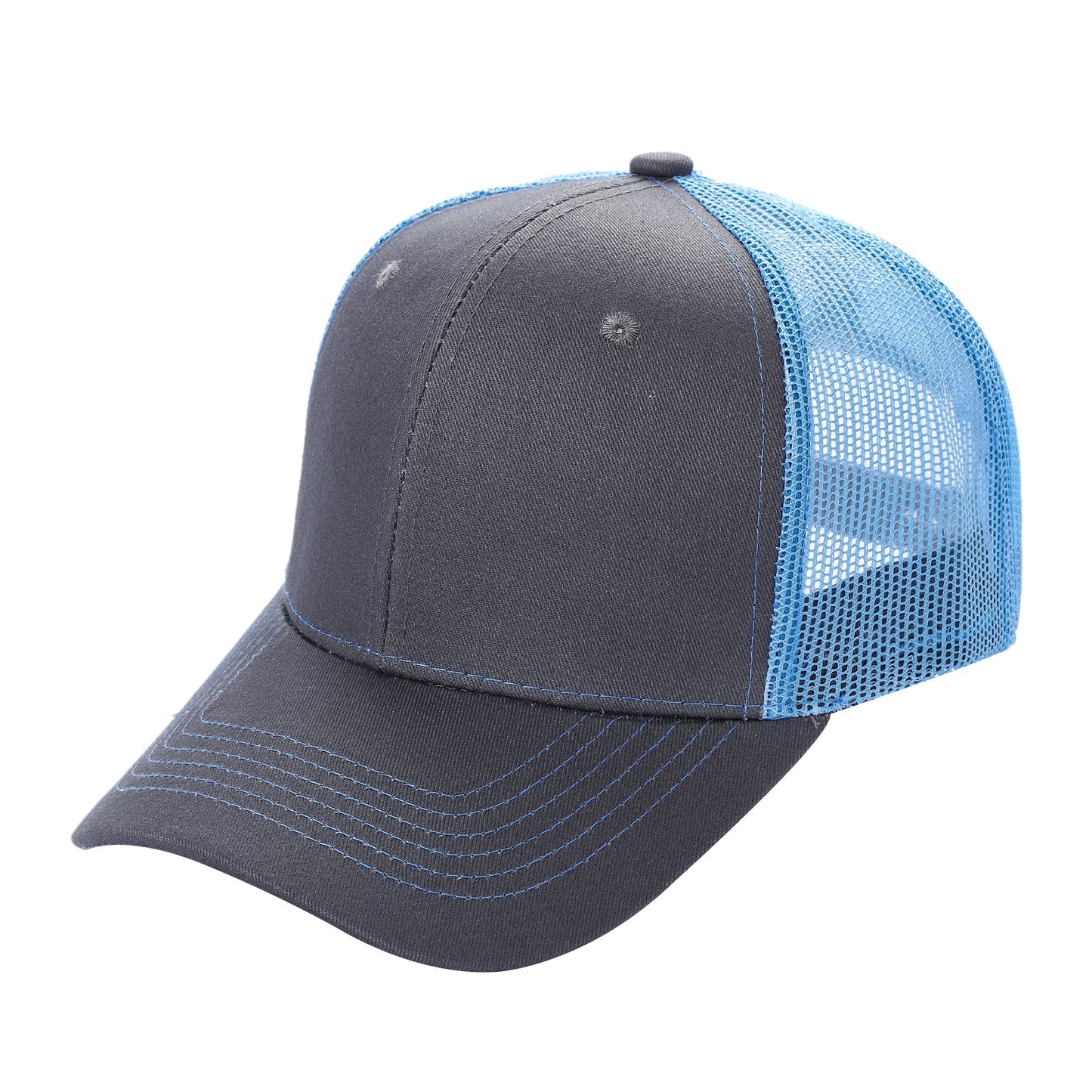 6CTM - 2 Tone 6 Panel Curve Trucker Mesh Hat