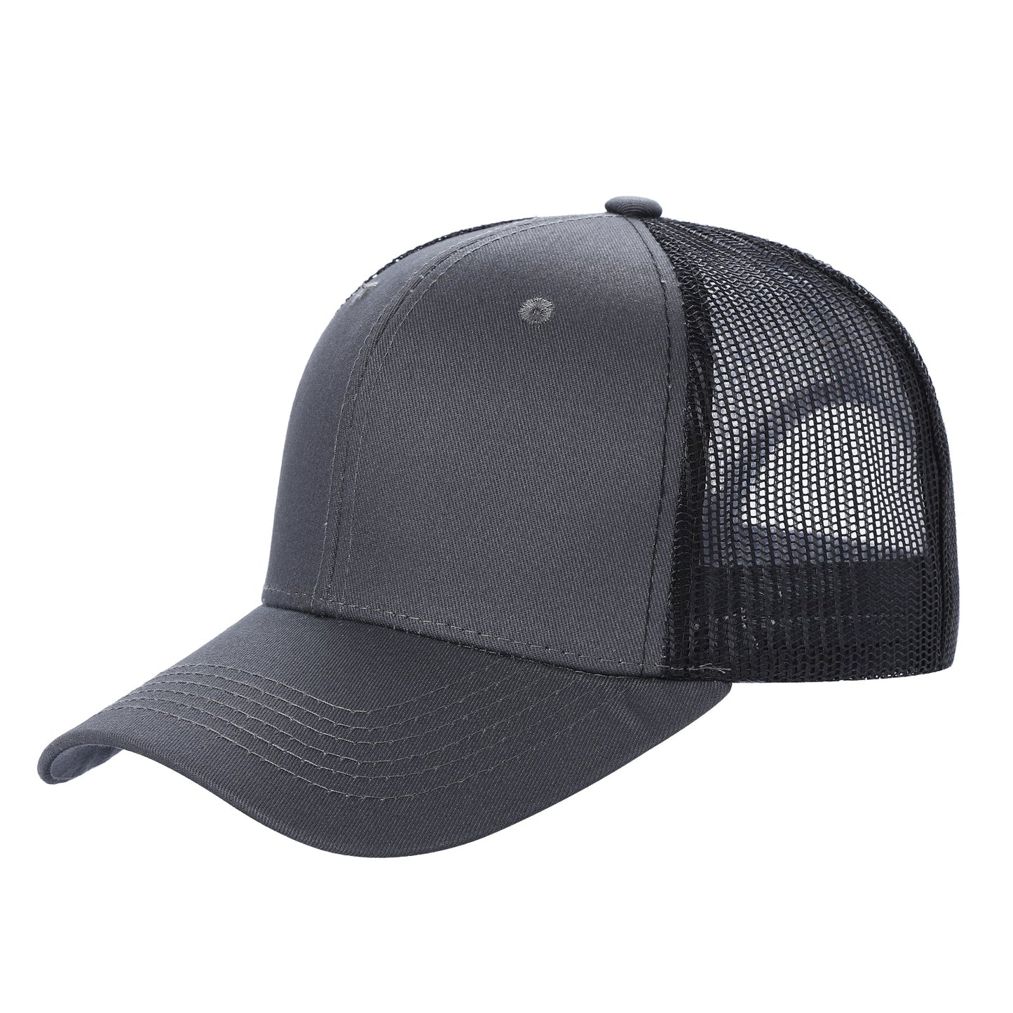 6CTM - 2 Tone 6 Panel Curve Trucker Mesh Hat
