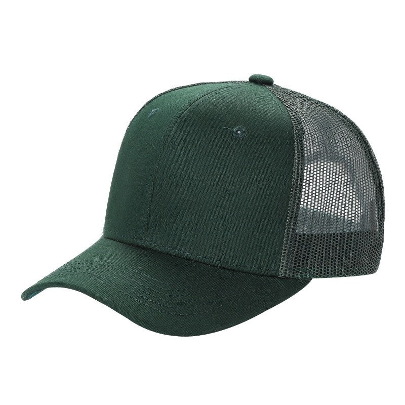 6CTM - Solid 6 Panel Curve Trucker Mesh Hat