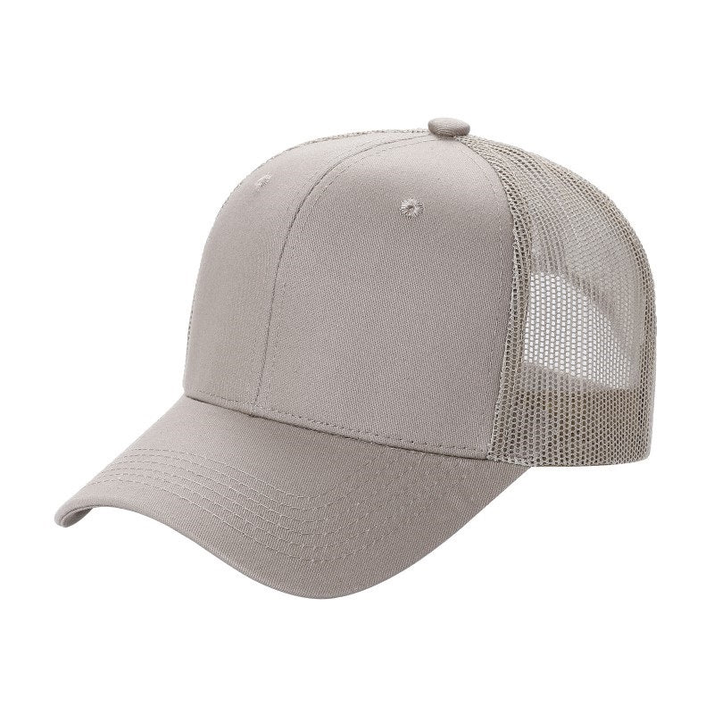 6CTM - Solid 6 Panel Curve Trucker Mesh Hat