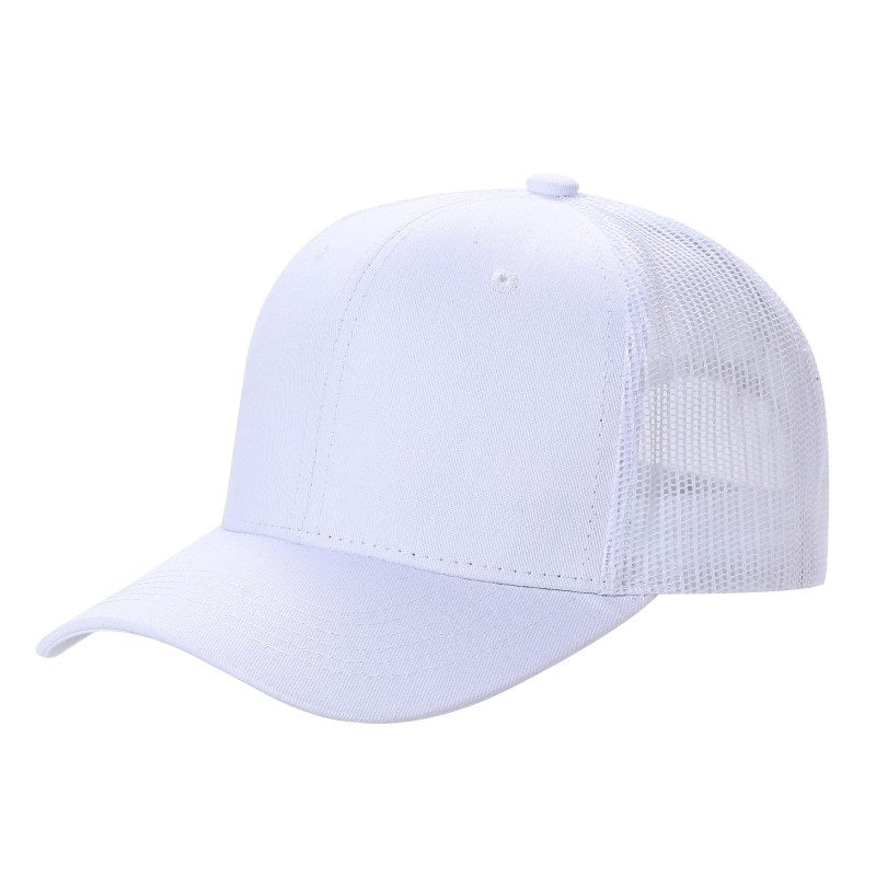 6CTM - Solid 6 Panel Curve Trucker Mesh Hat