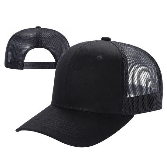 6CTM - Solid 6 Panel Curve Trucker Mesh Hat