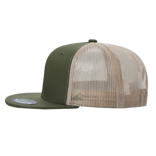6FTM - 6 Panel Flat Trucker Mesh 2-Tone Hat