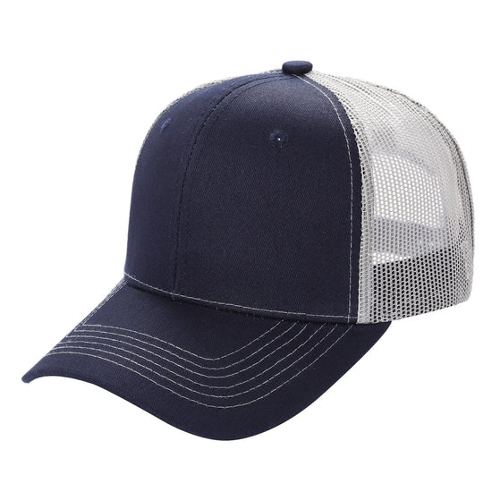 6CTM - 2 Tone 6 Panel Curve Trucker Mesh Hat