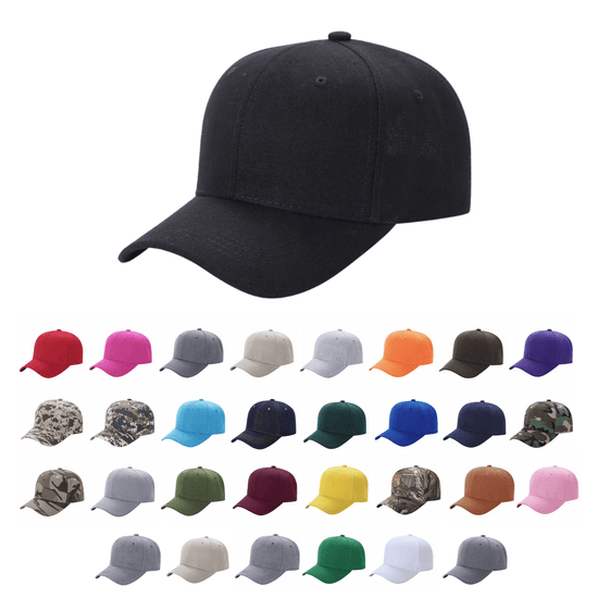 V1 - Solid Velcro Baseball Cap